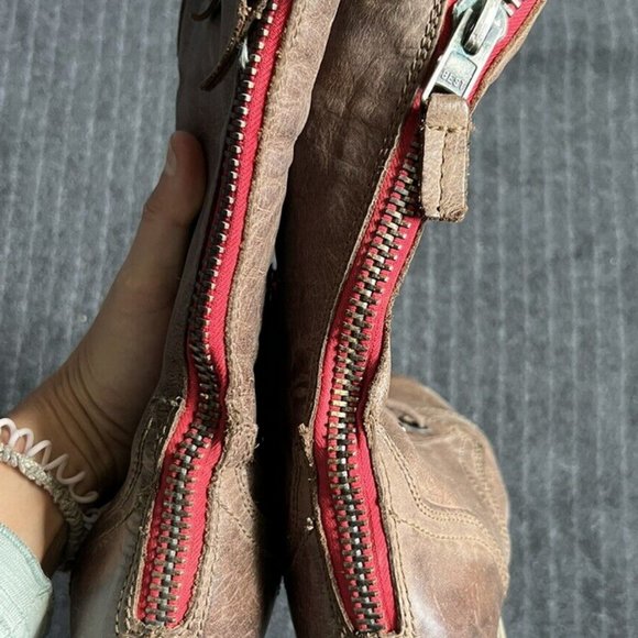 Steve Madden brown leather combat boots - Picture 4 of 5